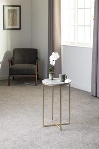 DALLAS SIDE TABLE - MARBLE/GOLD EFFECT WB
