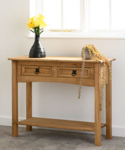 Corona 2 Drawer Console Table With Shelf WB