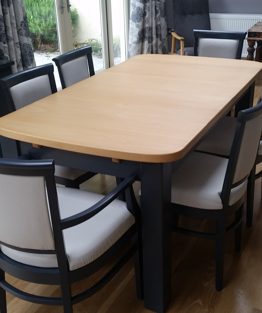 After - dining table after refurbishment